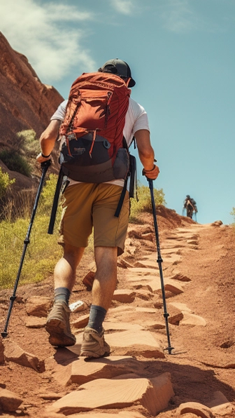 Oregon hiker on a trail