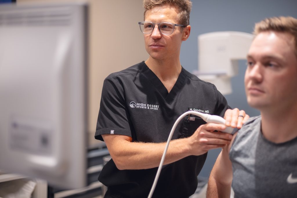 Mark Goodman of HDSS treating an orthopedic patient in Bend, OR