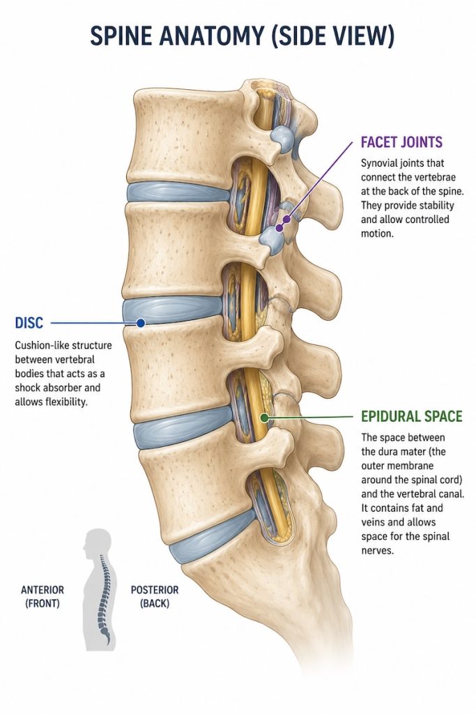 Diagram of spine for Interventional Spine Care in Bend, Oregon